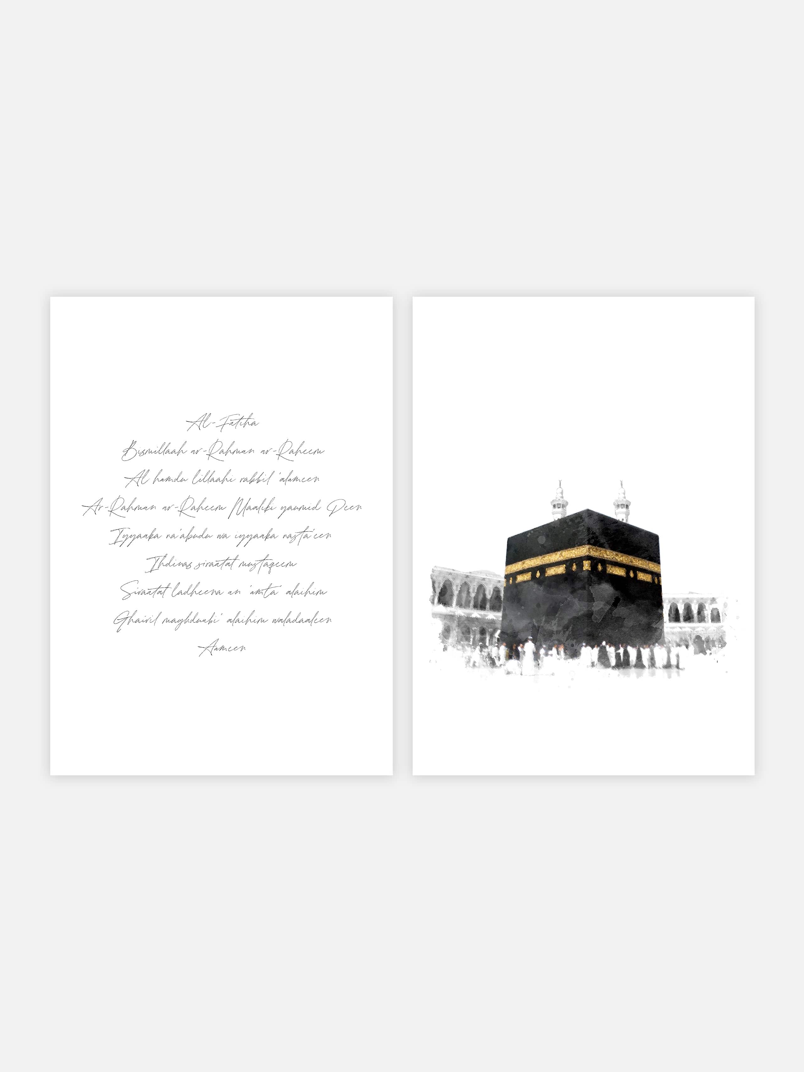 Kaaba Watercolor & Al Fatiha Set