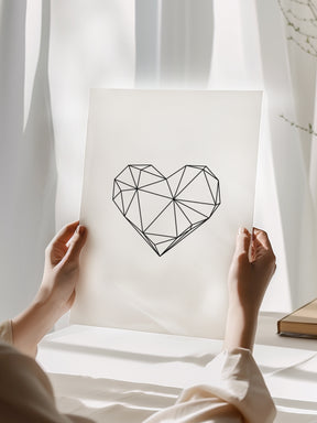 Geometric Heart Poster