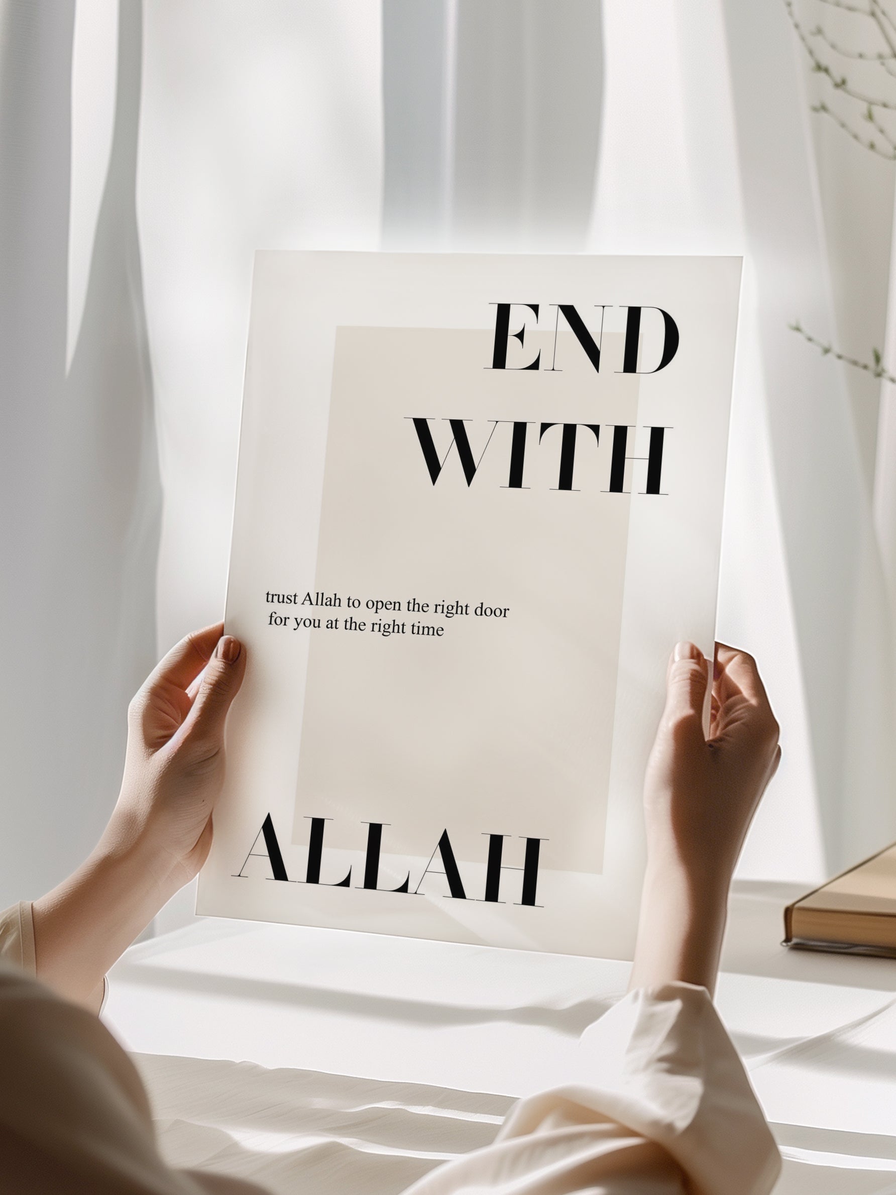 End With Allah Poster