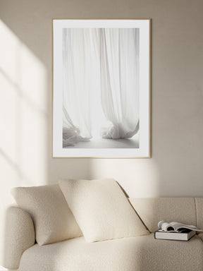 Curtain In Wind Poster