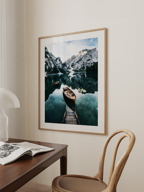 Boats In Lake Poster
