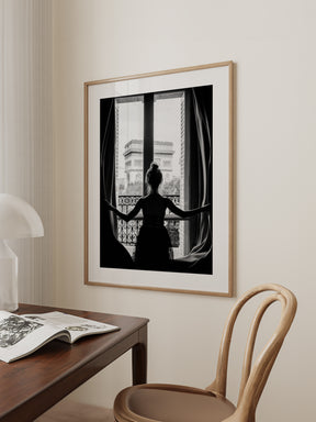 Women In Paris Window Poster
