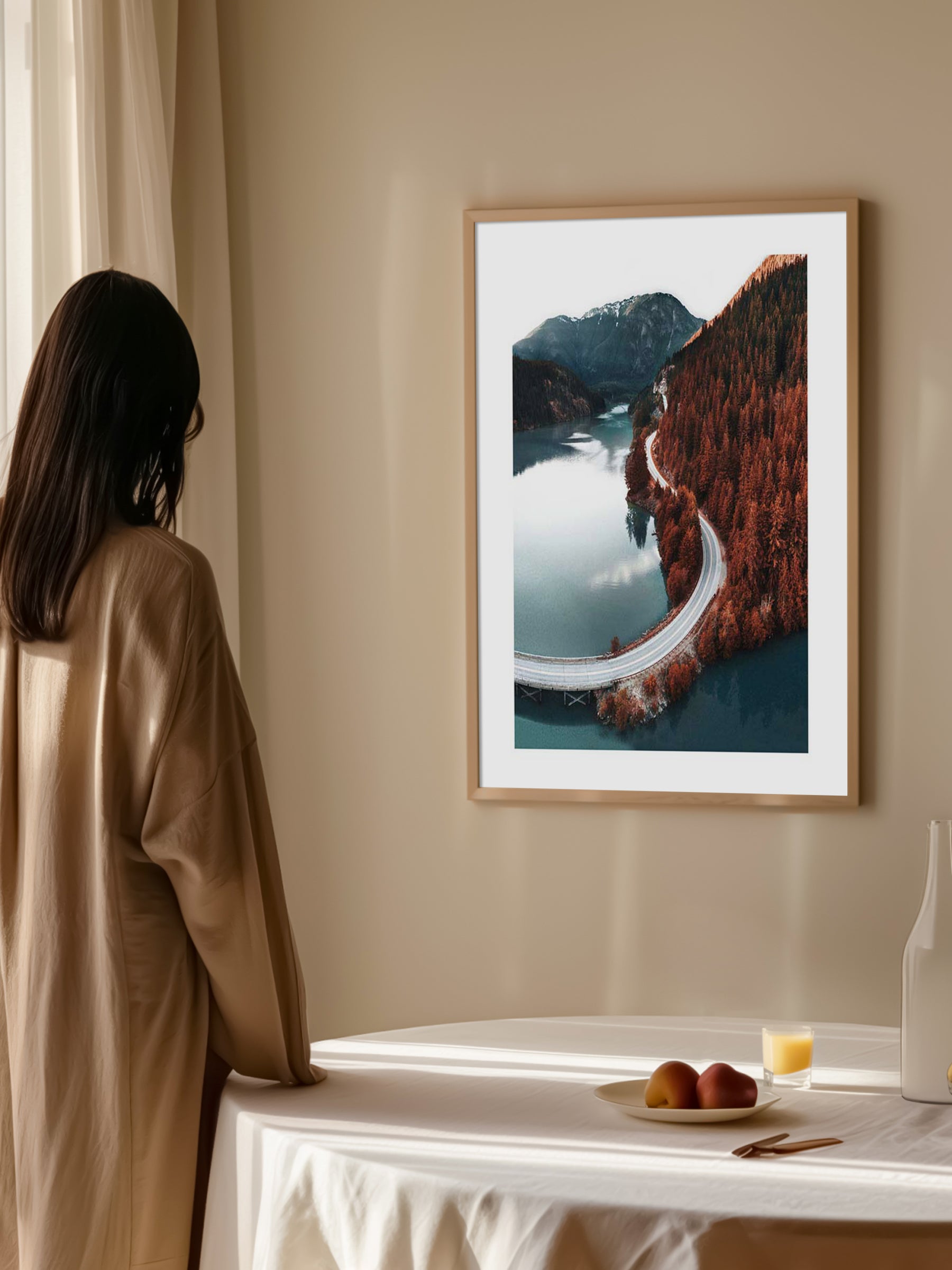 Red Woods Lake Poster