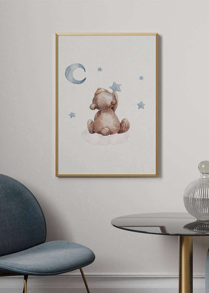 Bear Picking Stars Poster - KAMANART.DE